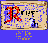 Rampart for Gameboy Color title screen for GameBoy Color